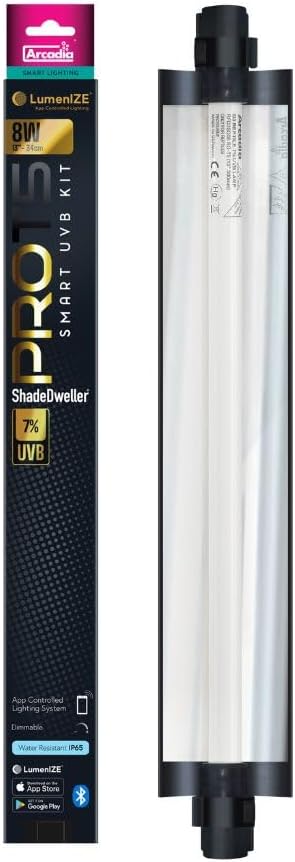 LumenIZE Pro T5 UVB Kit ShadeDweller 7% UV-B 8W Terrarium Vivarium Light Unit