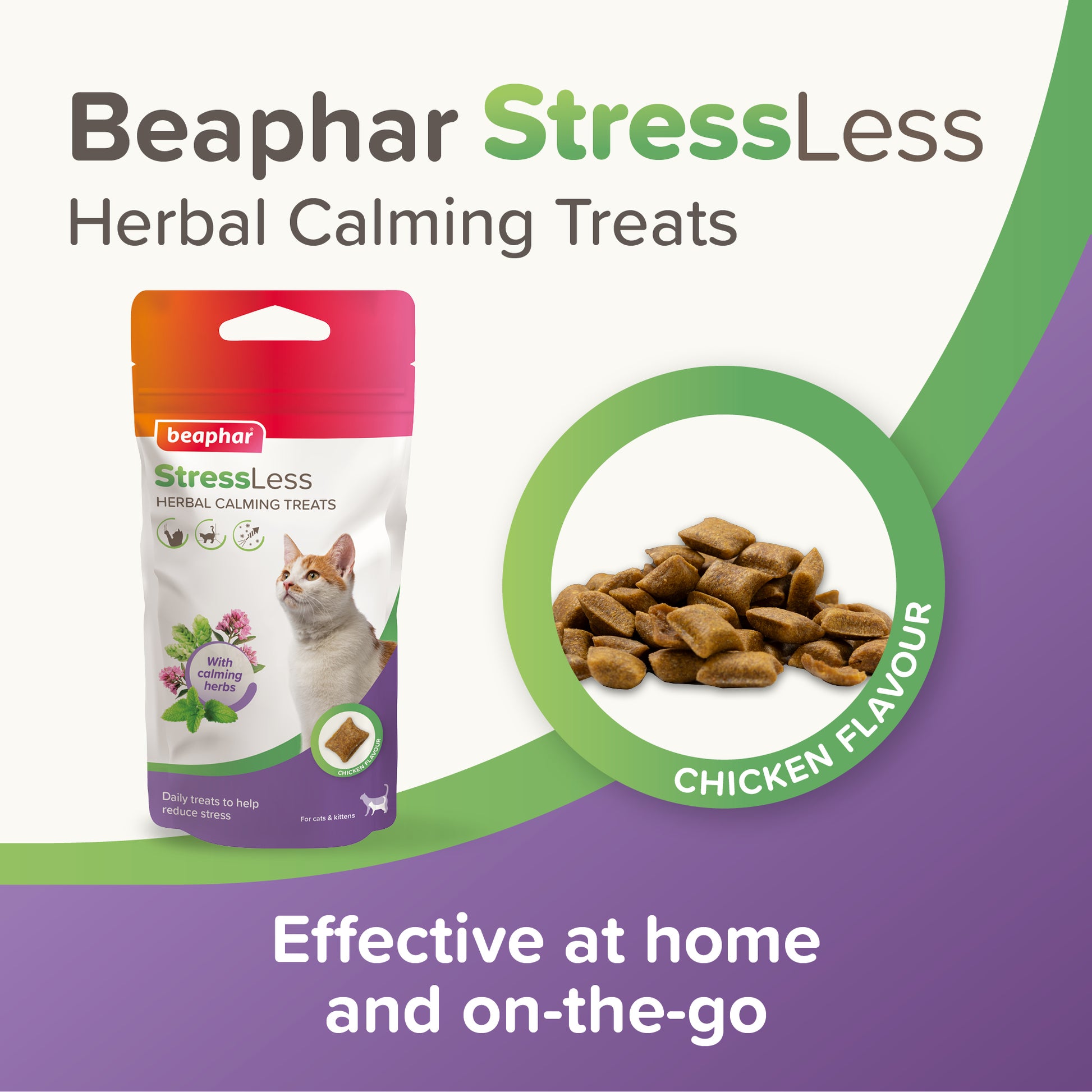 Beaphar Calming Cat Treats, Chicken Flavor, 35g