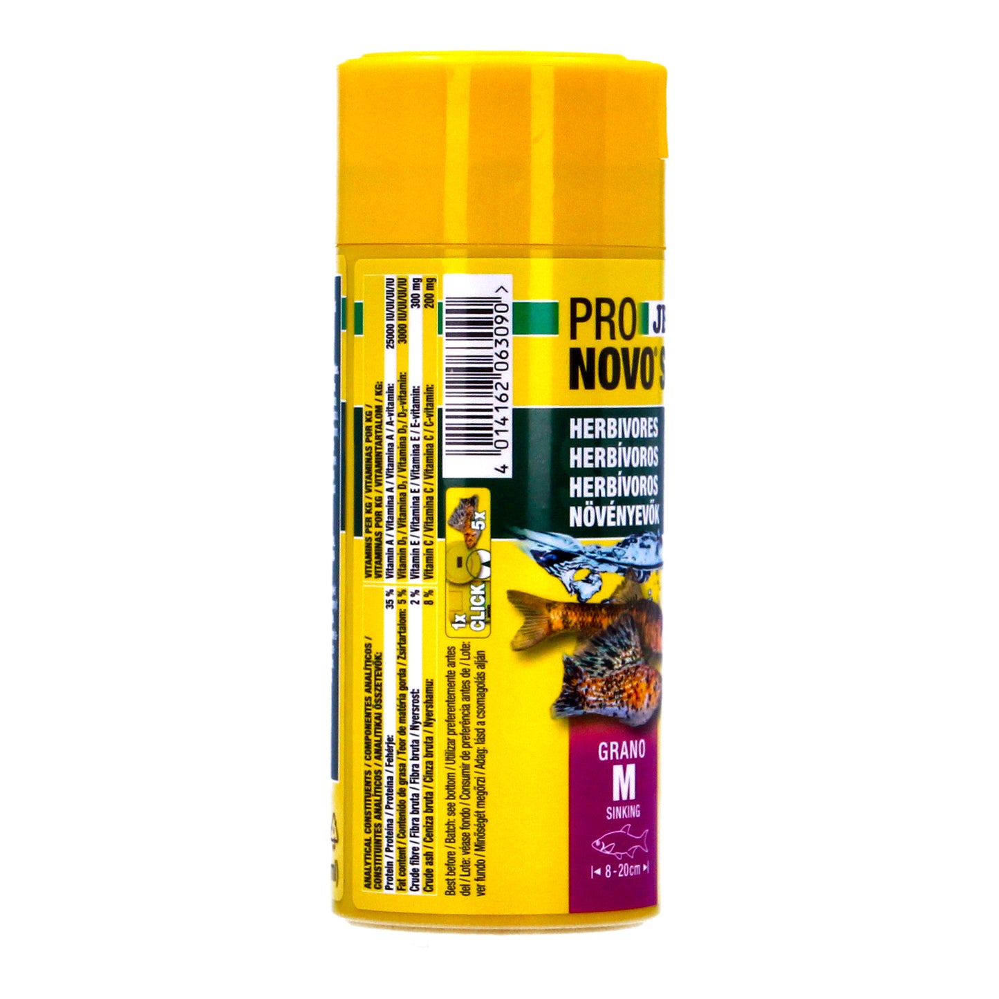 JBL ProNovo Spirulina Fish Food Sinking Granules Tropical Aquarium Algae