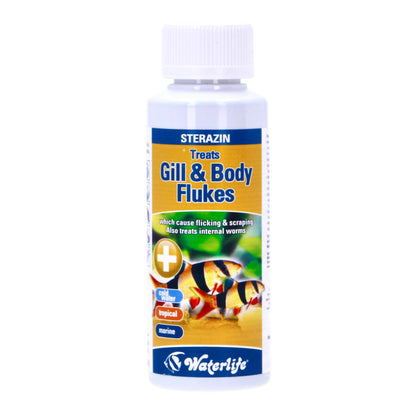 Waterlife Gill Body Fluke Internal Worm Fish Treatment 100ml Aquarium 200L