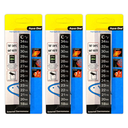 Aquarium LCD Stick On Thermometer Strip Fish Tank Digital Temperature