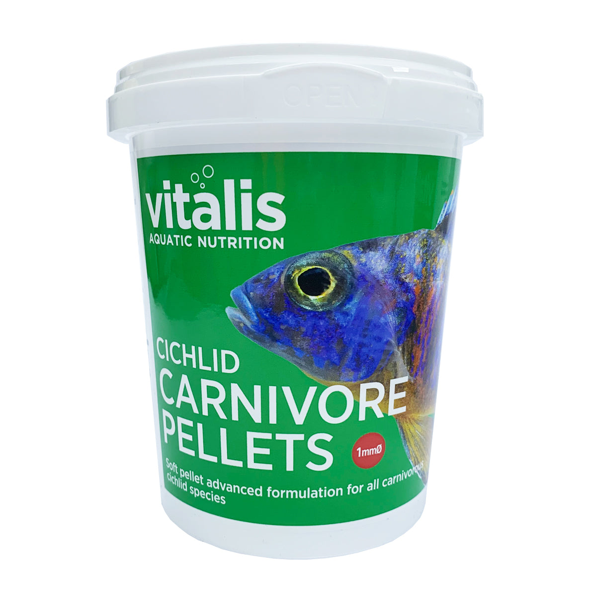 Vitalis Cichlid Herbivore & Carnivore Pellets (1mm) 260g Twin Pack