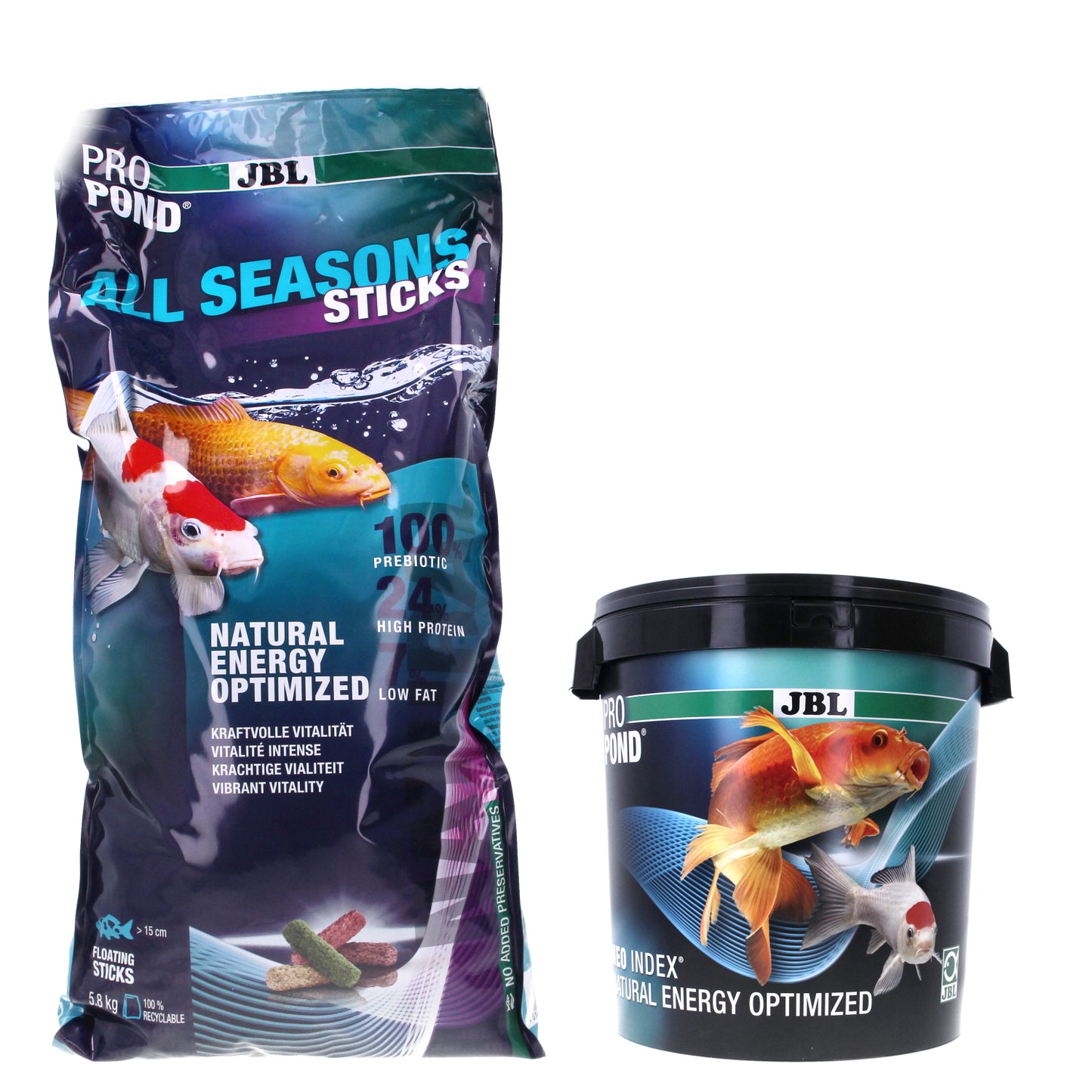 JBL ProPond All Seasons Pond Food Floating Sticks 5.8kg with Storage Bucket