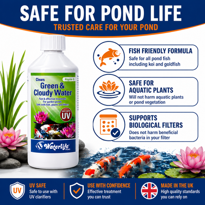 WaterLife Algizin G Pond Algae Green Cloudy Water Control Clears Fast Effective