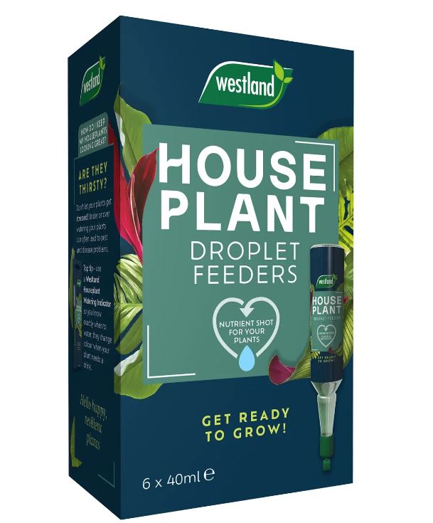 Westland Houseplant Droplet Feeders 6 Pack Easy Plant Food 4 Weeks Feed