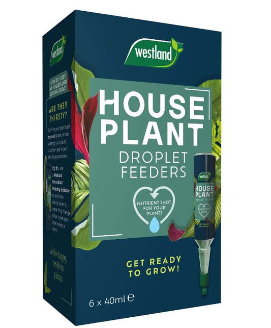 Westland Houseplant Droplet Feeders 6 Pack Easy Plant Food 4 Weeks Feed