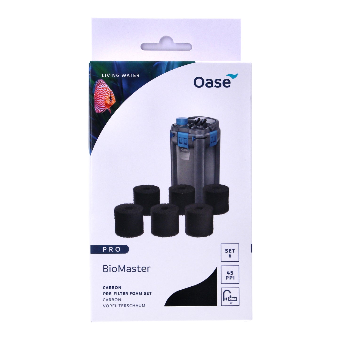 Oase BioMaster Pre-Filter Foam Set of 6 - Carbon