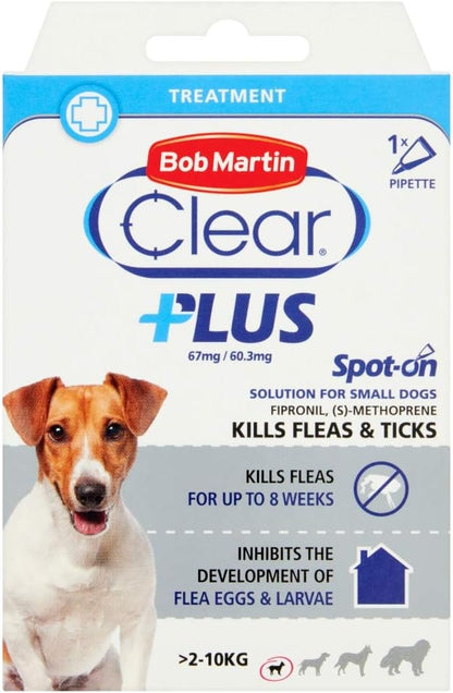 Dog Flea Spot On Bob Martin Clear Plus Kills Fleas Ticks Cat Dog Flea Treatment