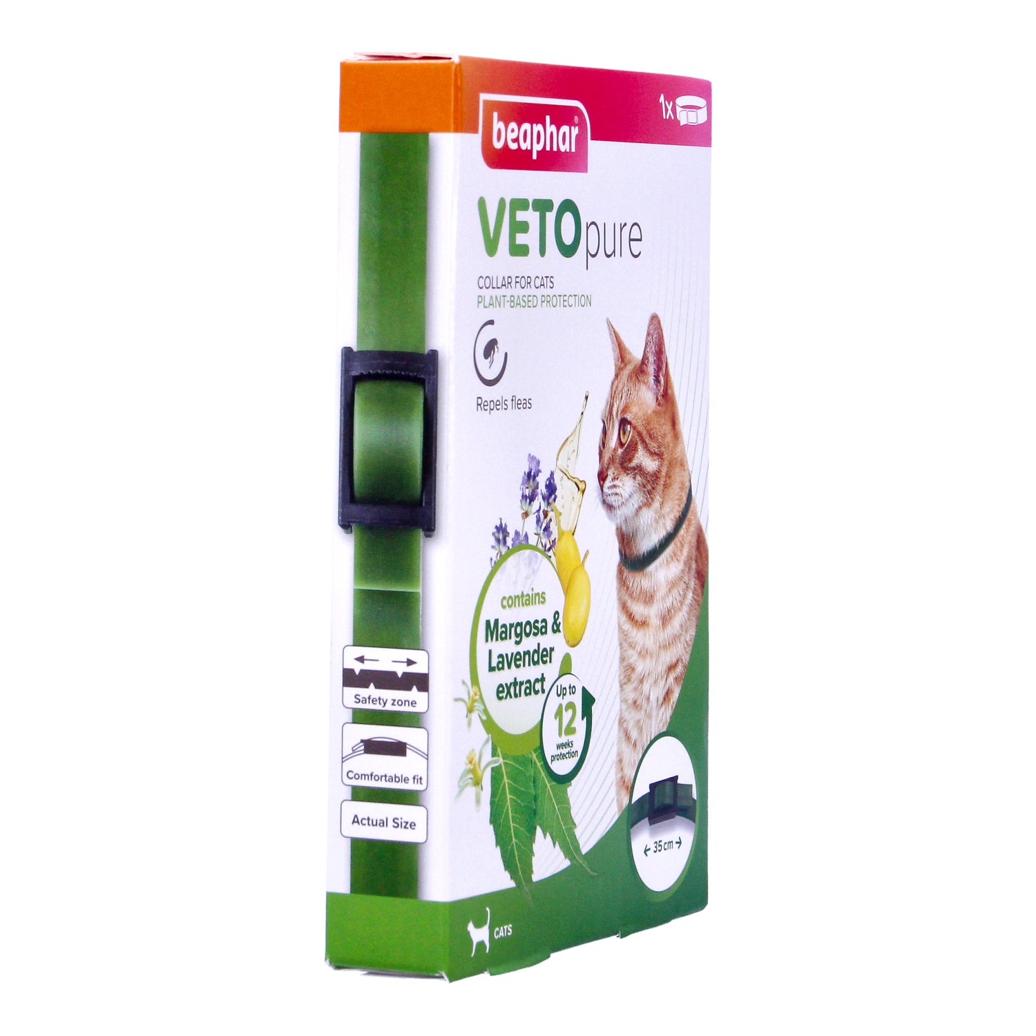 Beaphar VETOpure Plant-Based Protection Flea Collar for Cats | 35cm