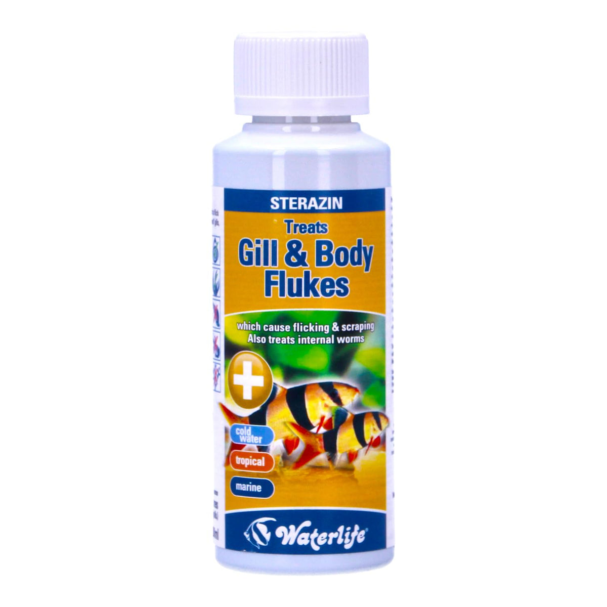 Waterlife Gill Body Fluke Internal Worm Fish Treatment 100ml Aquarium 200L