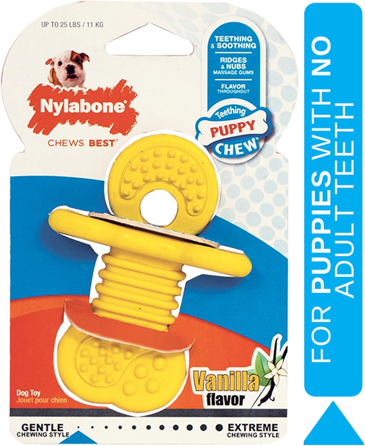 Nylabone Gentle Puppy Dog Teething Chew Toy Bone, Delicious Flavour, Small