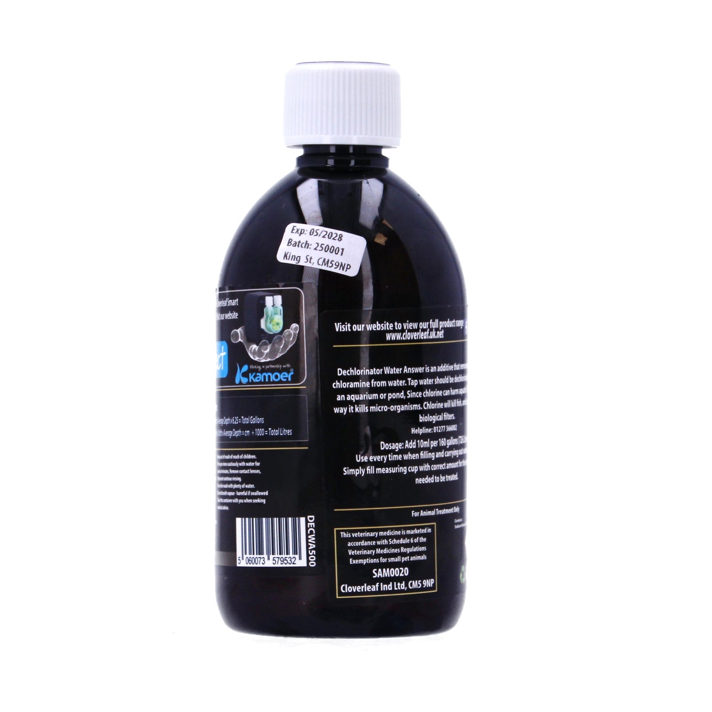 Cloverleaf Dechlorinator Water Answer Pond Treatment Tap Safe 250ml & 500ml