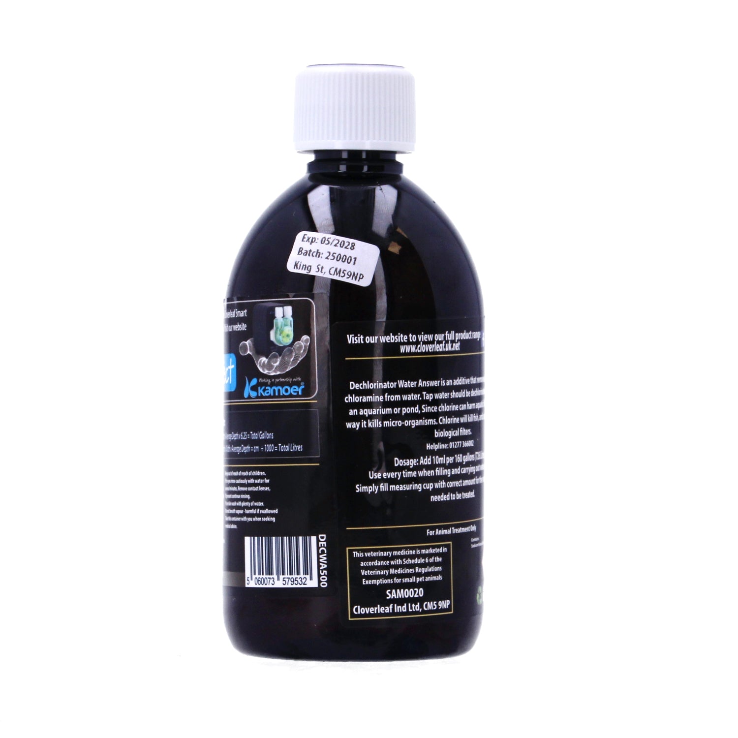Cloverleaf Dechlorinator Water Answer Pond Treatment Tap Safe 250ml & 500ml