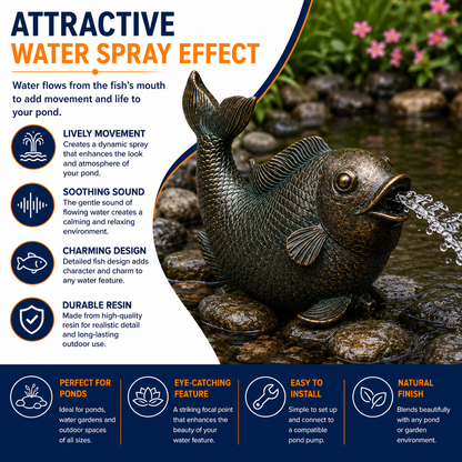 Bermuda Spitter Pond Ornaments Fish Water Feature Ornament Decor