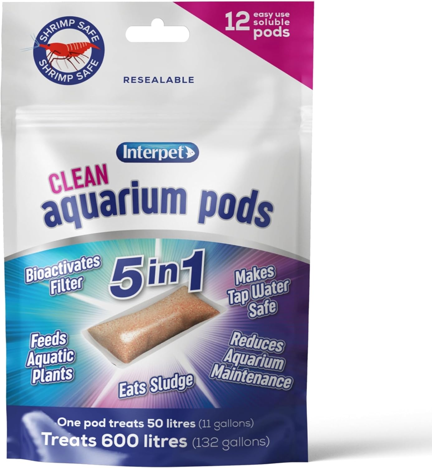 Clean Aquarium Pods Pack of 6/12/24 Sludge Killer Aquarium Water Treatment