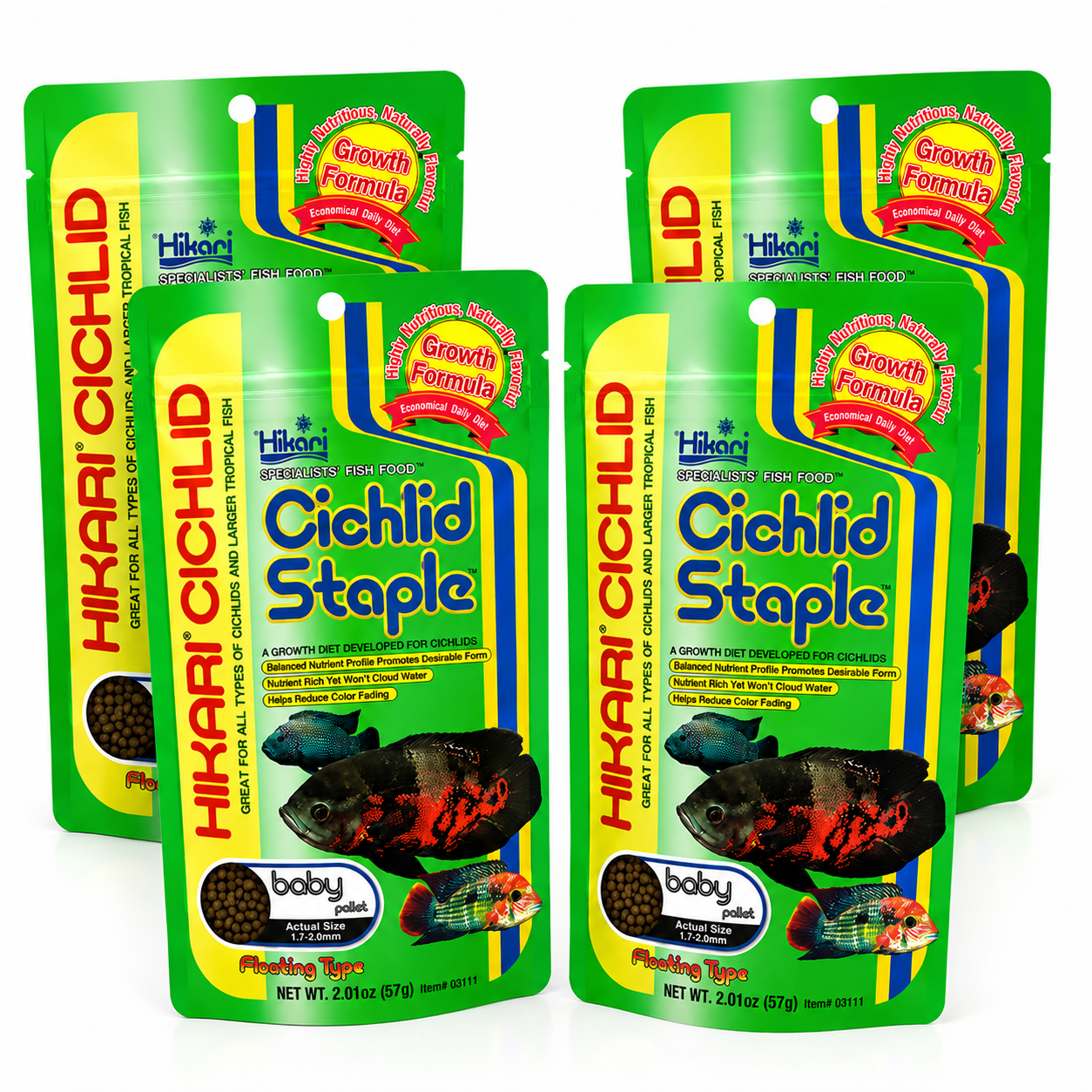 Hikari Cichlid Staple Aquarium Fish Food Floating Sinking Baby Pellets