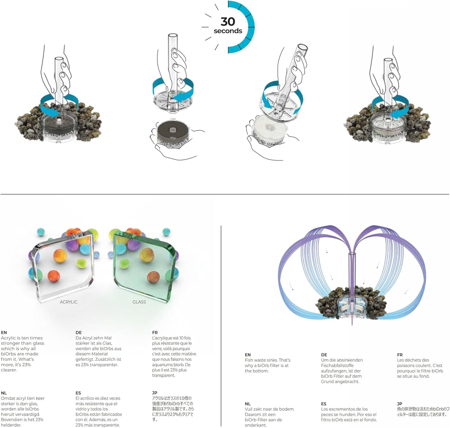 biOrb Classic 15 Acrylic Aquarium Silver