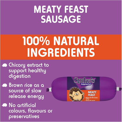 Spike's Meaty Feast Sausage Hedgehog Food Farm Feed