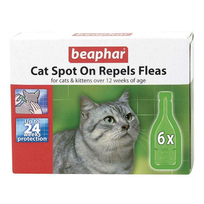 Vetopure Beaphar Cat Spot On Flea Protection - 6 Pipettes for 24 Weeks