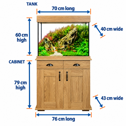 Fluval Shaker 168L Aquarium & Cabinet - Hampshire Oak