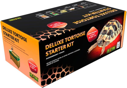 Exo Terra Tortoise Accessory Starter Kit with Heating, UVB, Substrate & Dishes