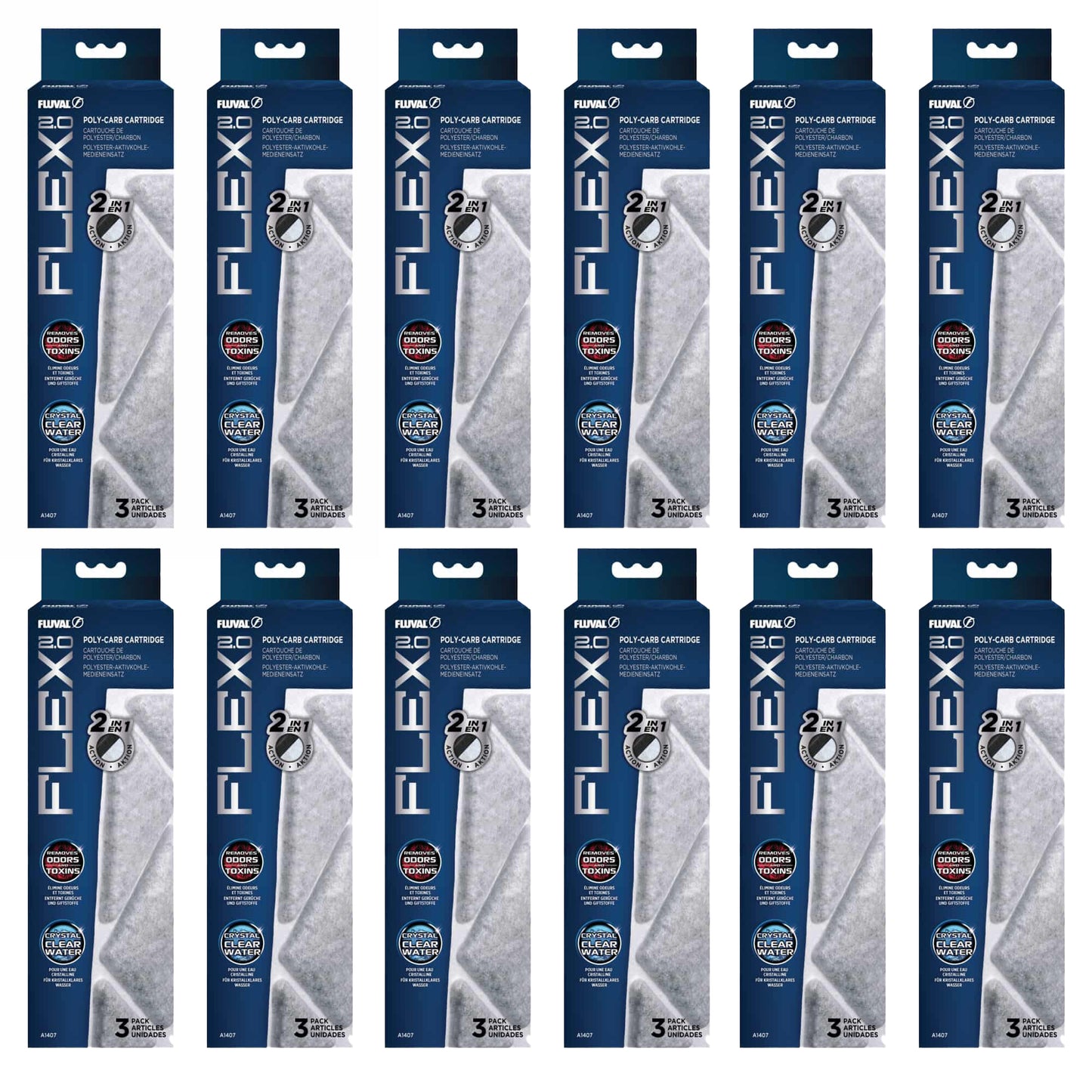 Fluval Spare Polycarbonate Cartridge for Flex 2.0 Aquarium Fish Tank Filter