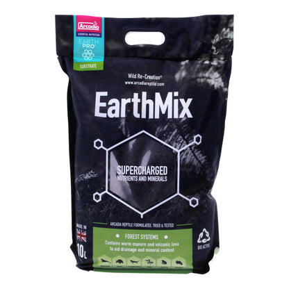 Arcadia Earth Mix 10 Litre Bio Active Substrate Vivarium Reptile