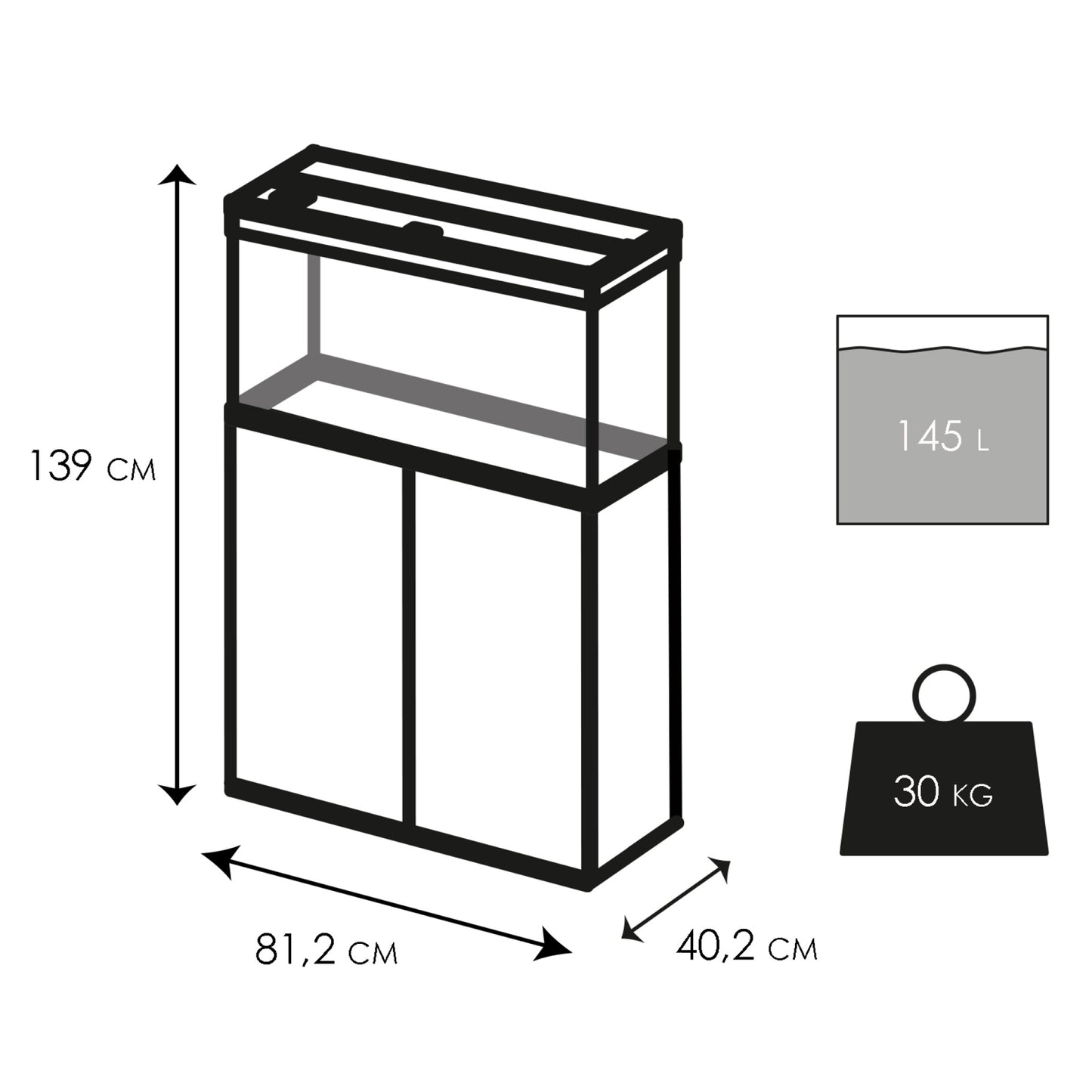 Ciano Emotions Pro 80 Mystic Aquarium 145L & Cabinet