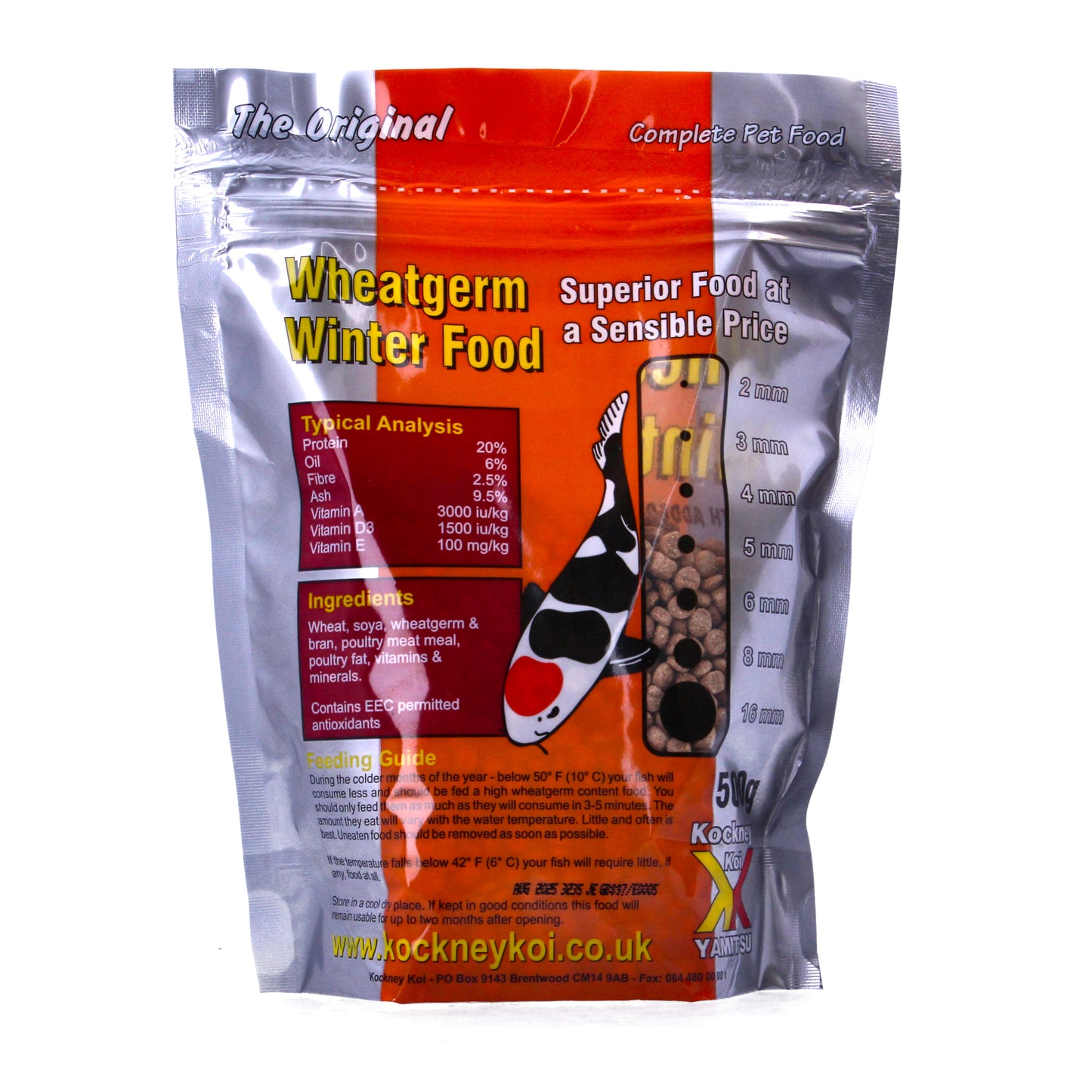 Kockney Koi Wheatgerm Sinking Pellets