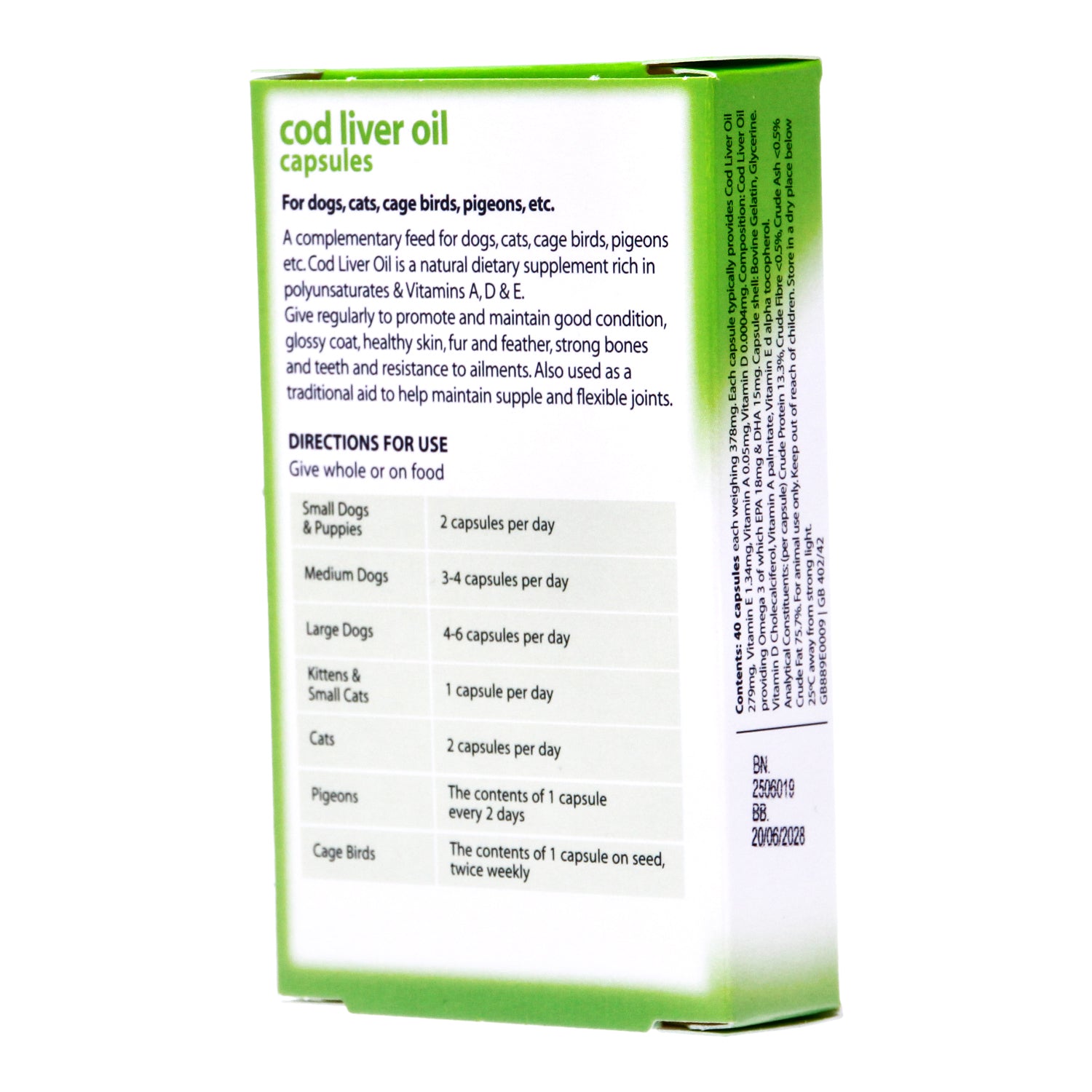 Johnsons Cat and Dog Cod Liver Oil Capsules