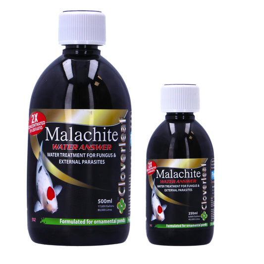Cloverleaf Malachite Water Answer Double Strength Koi Treatment 250ml & 500ml