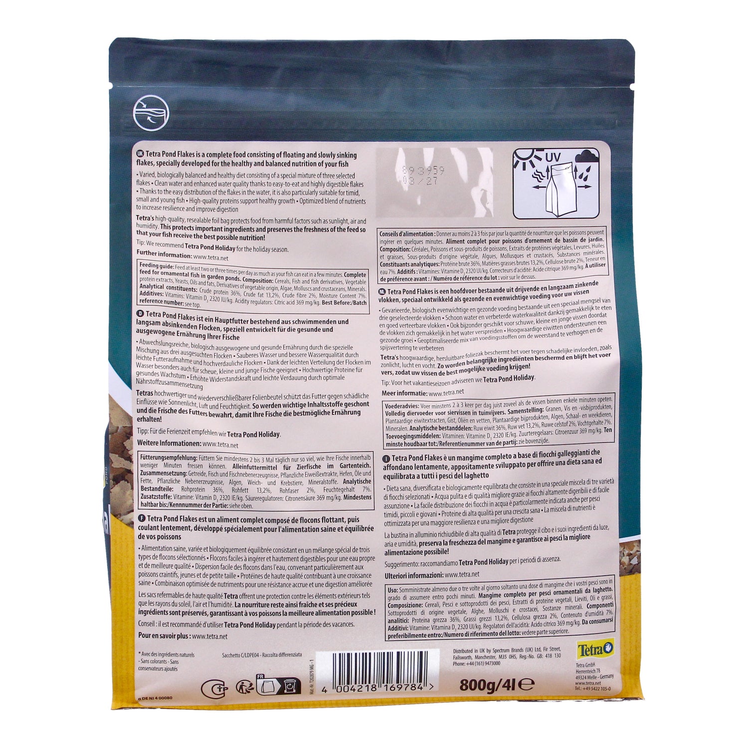 Tetra Pond Flakes 800g - T346