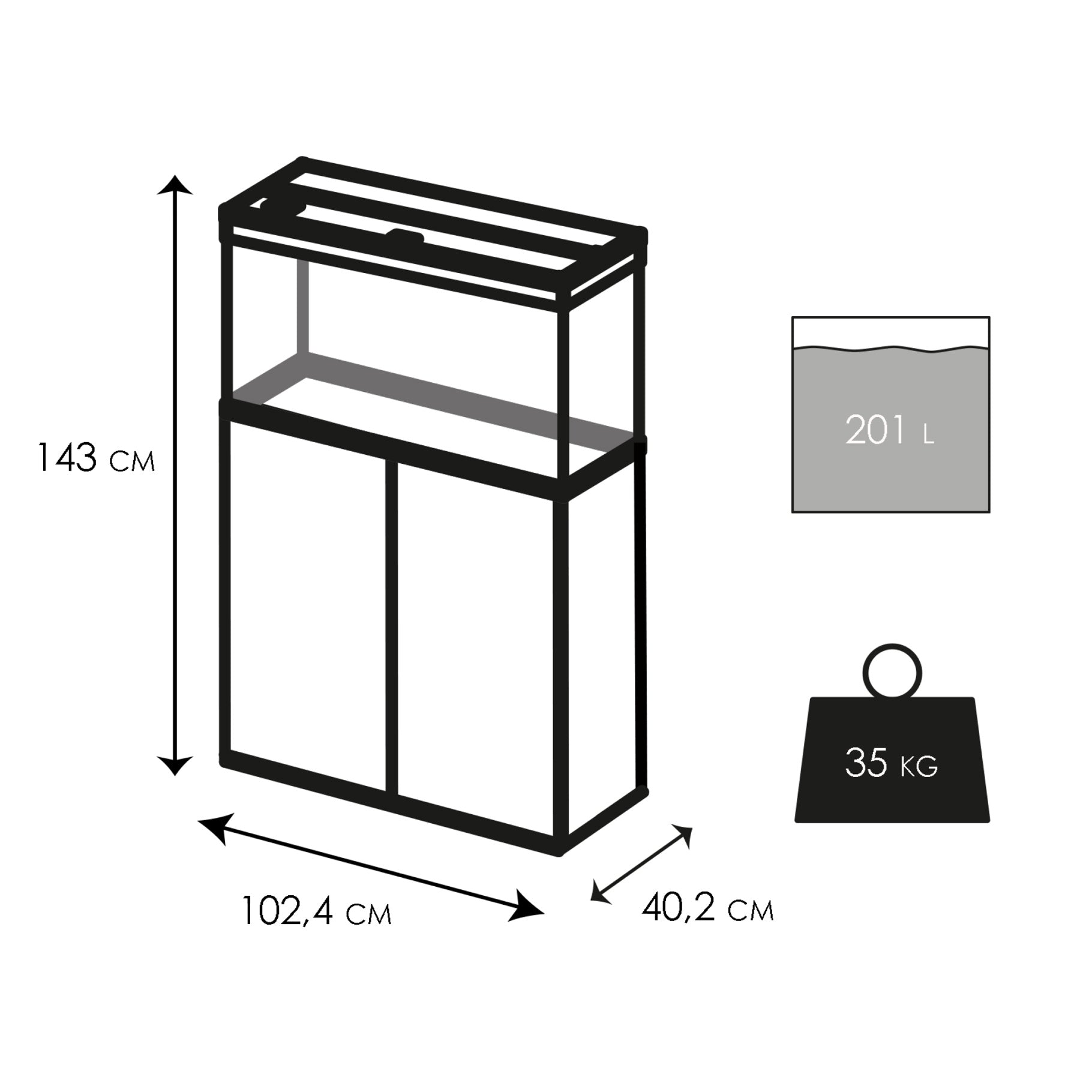 Ciano Emotions Pro 100 Aquarium & Cabinet