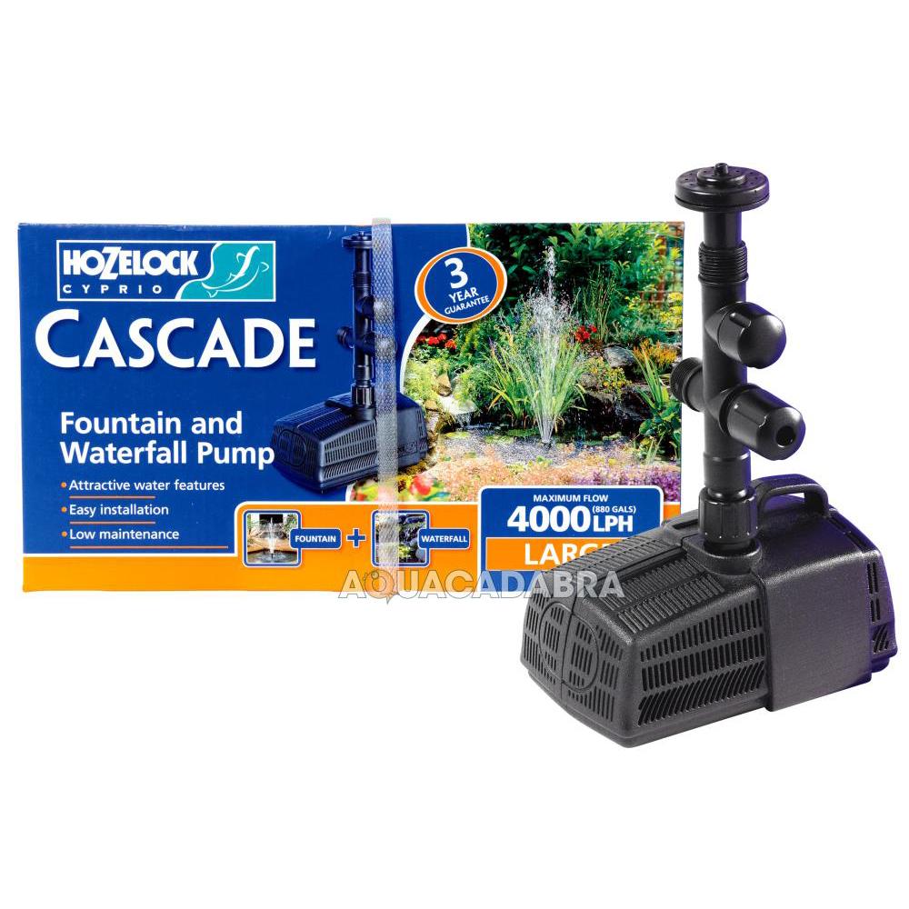 Hozelock Cascade 4000 Pond Pump Fountain Waterfall 4000L/H 44W