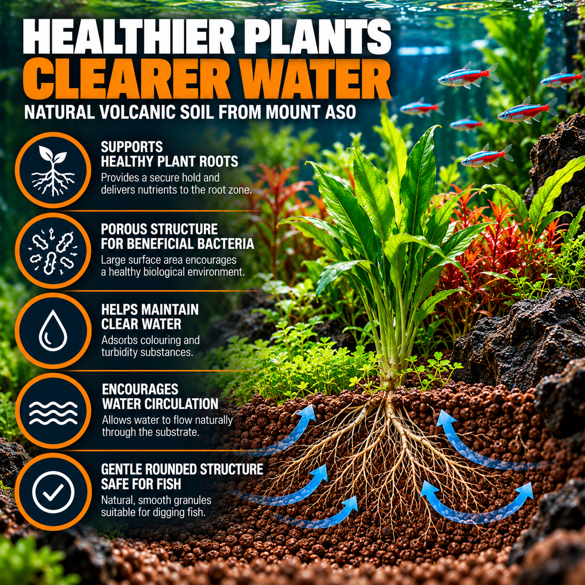 JBL ProScape Brown Volcanic Aquarium Soil Gravel Substrate Planted Tank