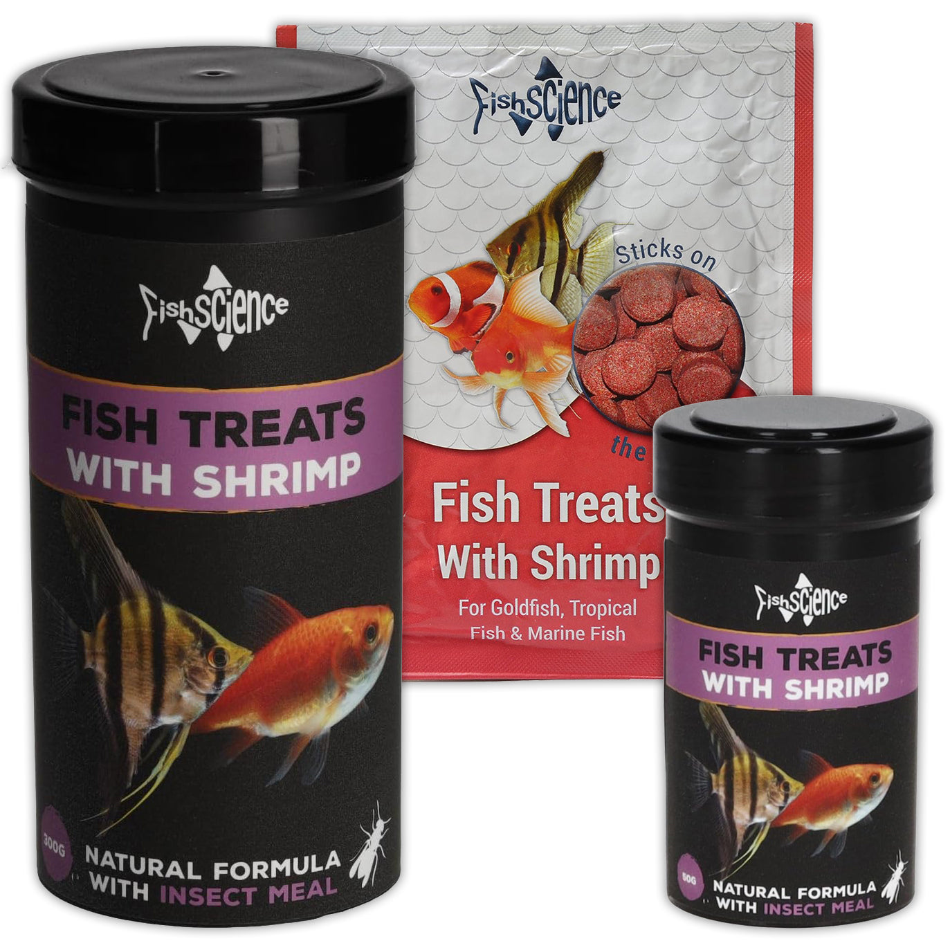 FishScience Fish Treats with Shrimp Aquarium 