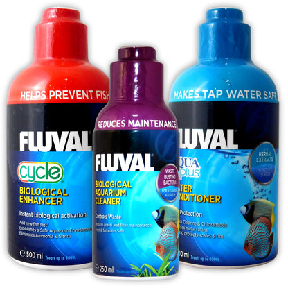 Fluval Bundle: Cycle, Aqua Plus 500ml & BioClean 250ml