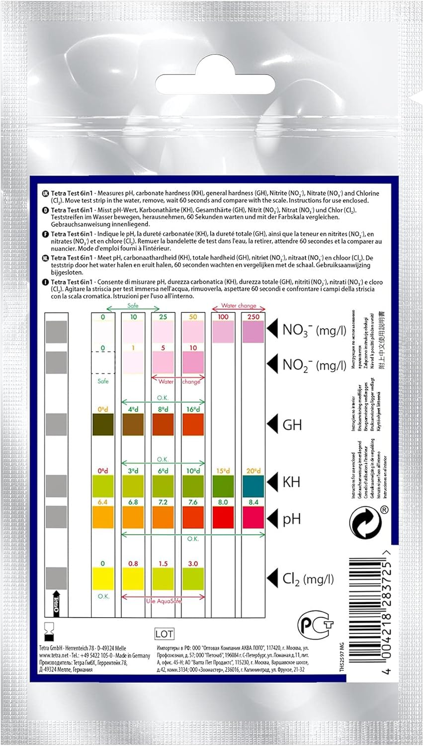 Tetra Test Strips 6 in 1 - 10x Strips