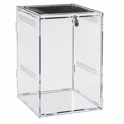 Repto Terra Clear Acrylic Terrarium Mesh Top Lock Reptile Enclosure