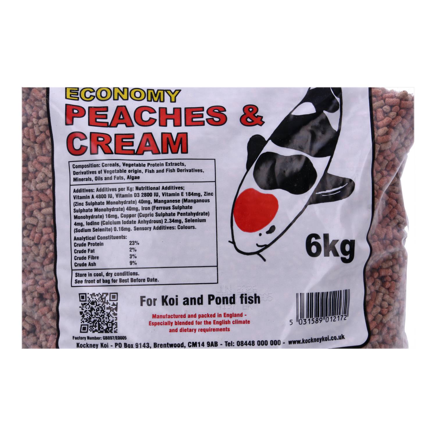 Kockney Koi Peaches & Cream Stix Economy 6kg