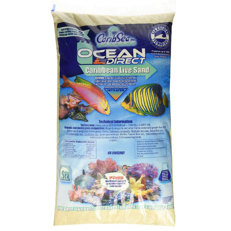 CaribSea Ocean Direct Natural Live Sand 35lb Reef Aquarium Substrate