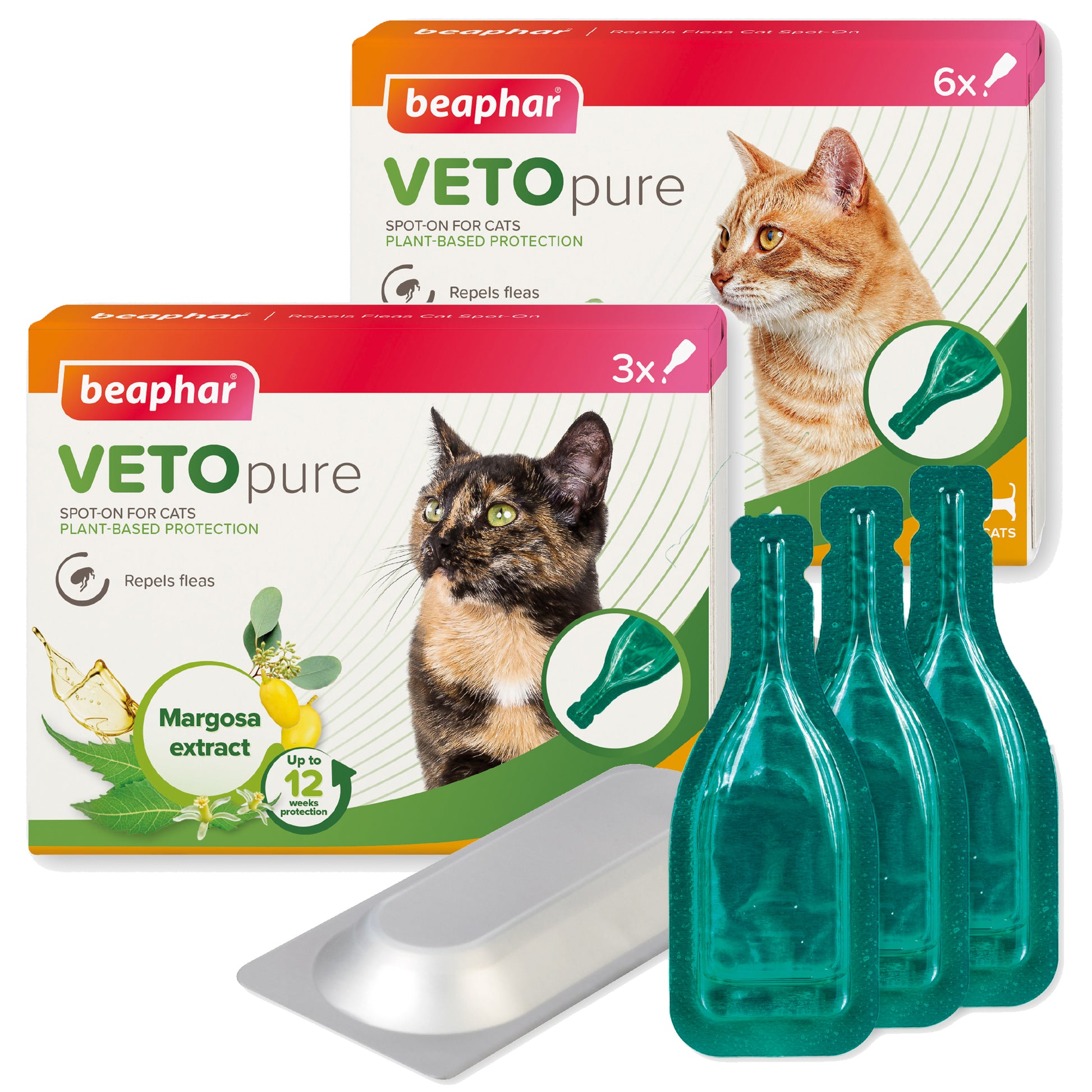 Beaphar Vetopure Cat Spot On Flea Protection 12/24 week Protection 