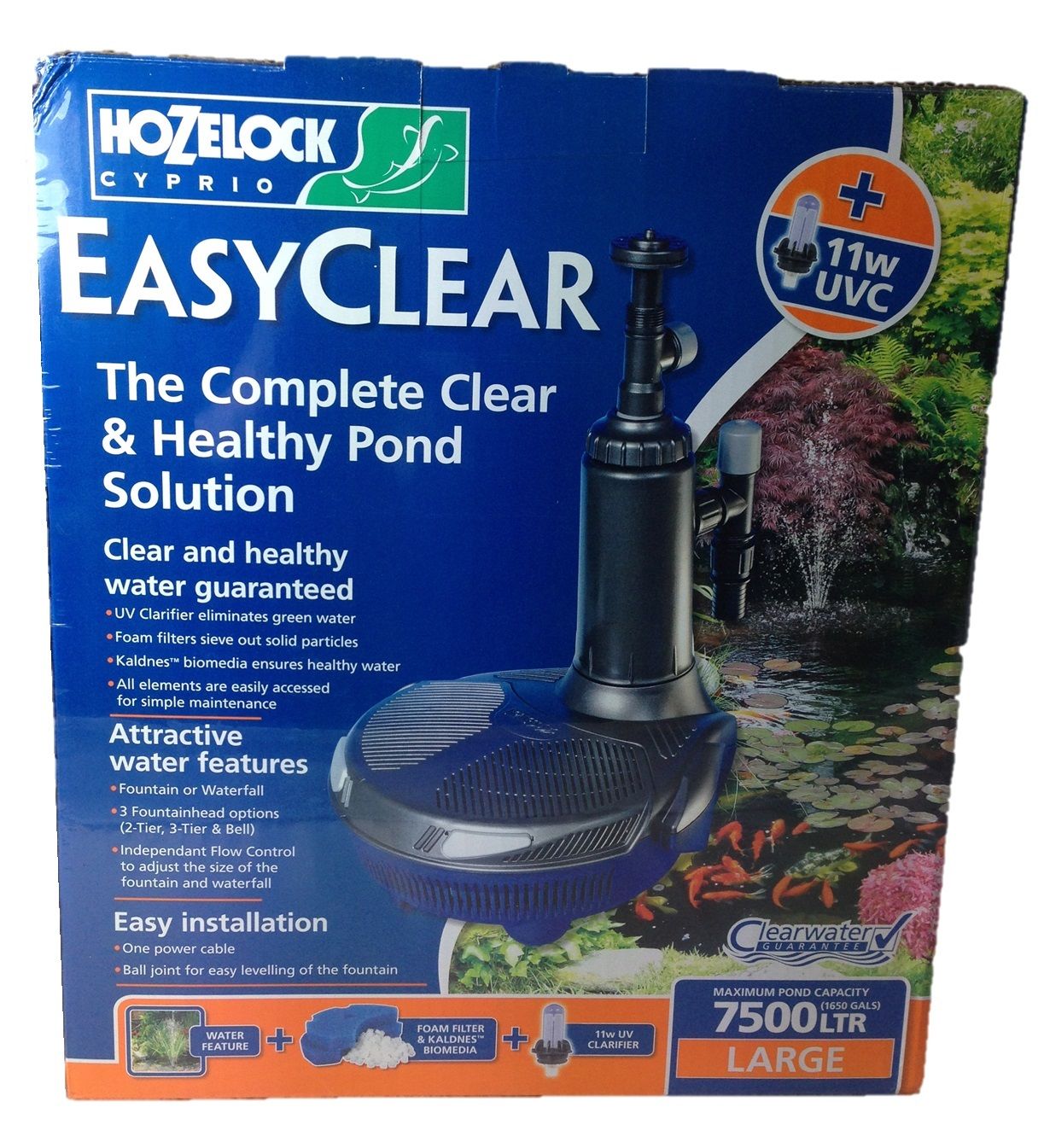 EasyClear 7500 Pond Filter with Pump and UVC – 4500L **MINOR USE**