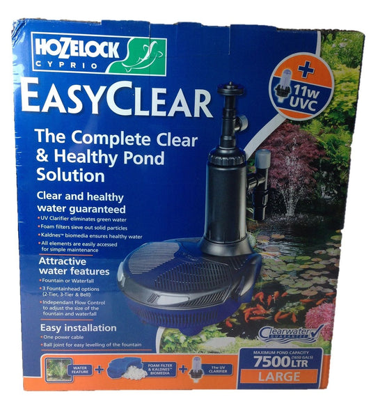 EasyClear 7500 Pond Filter with Pump and UVC – 4500L **MINOR USE**