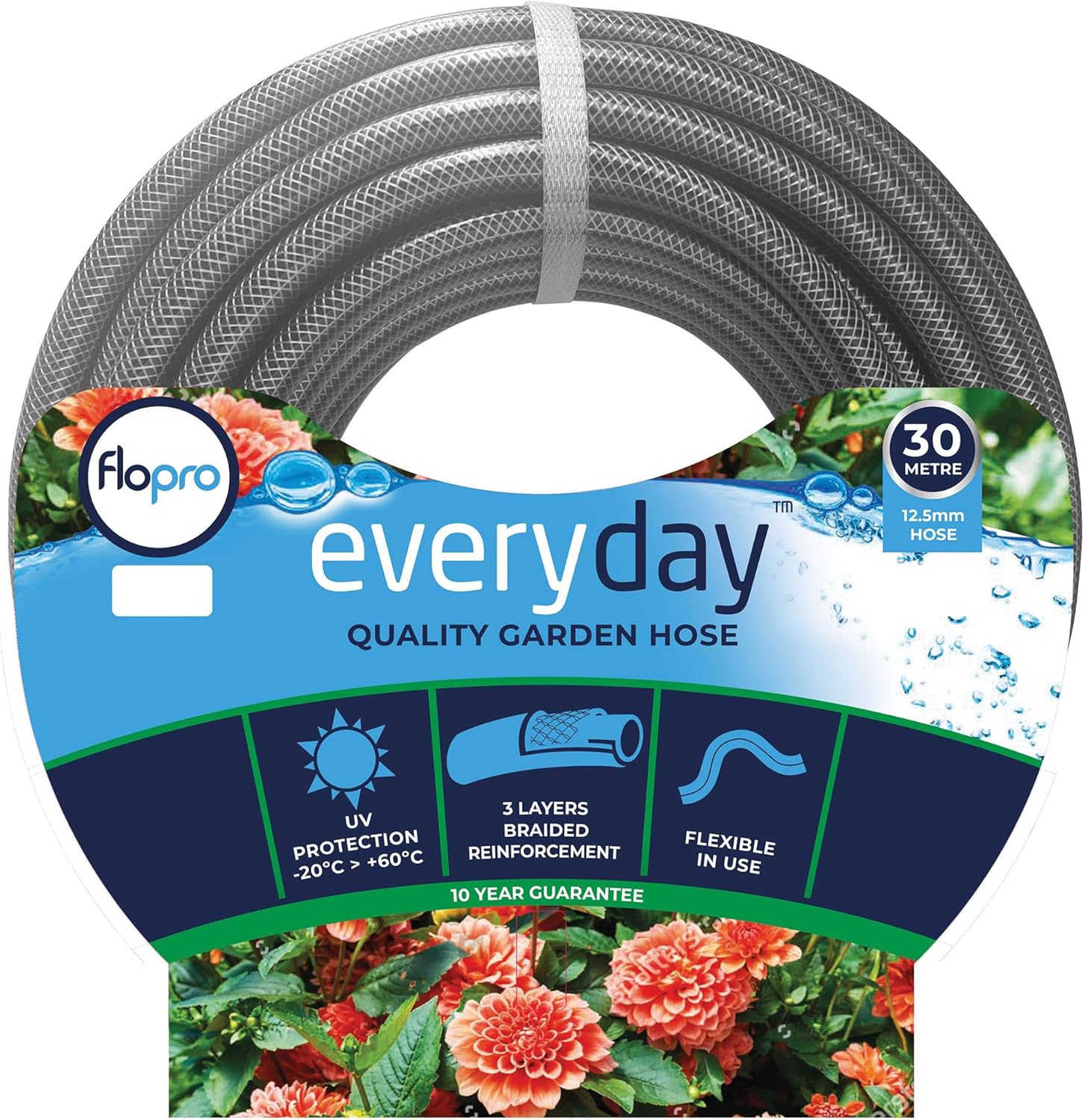 Flopro Everyday Weather Proof 15m/30m/45m Garden Watering Flexibe Hose