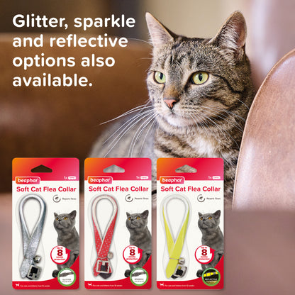 Beaphar Cat Flea Collar with Safety Elastic & Bell