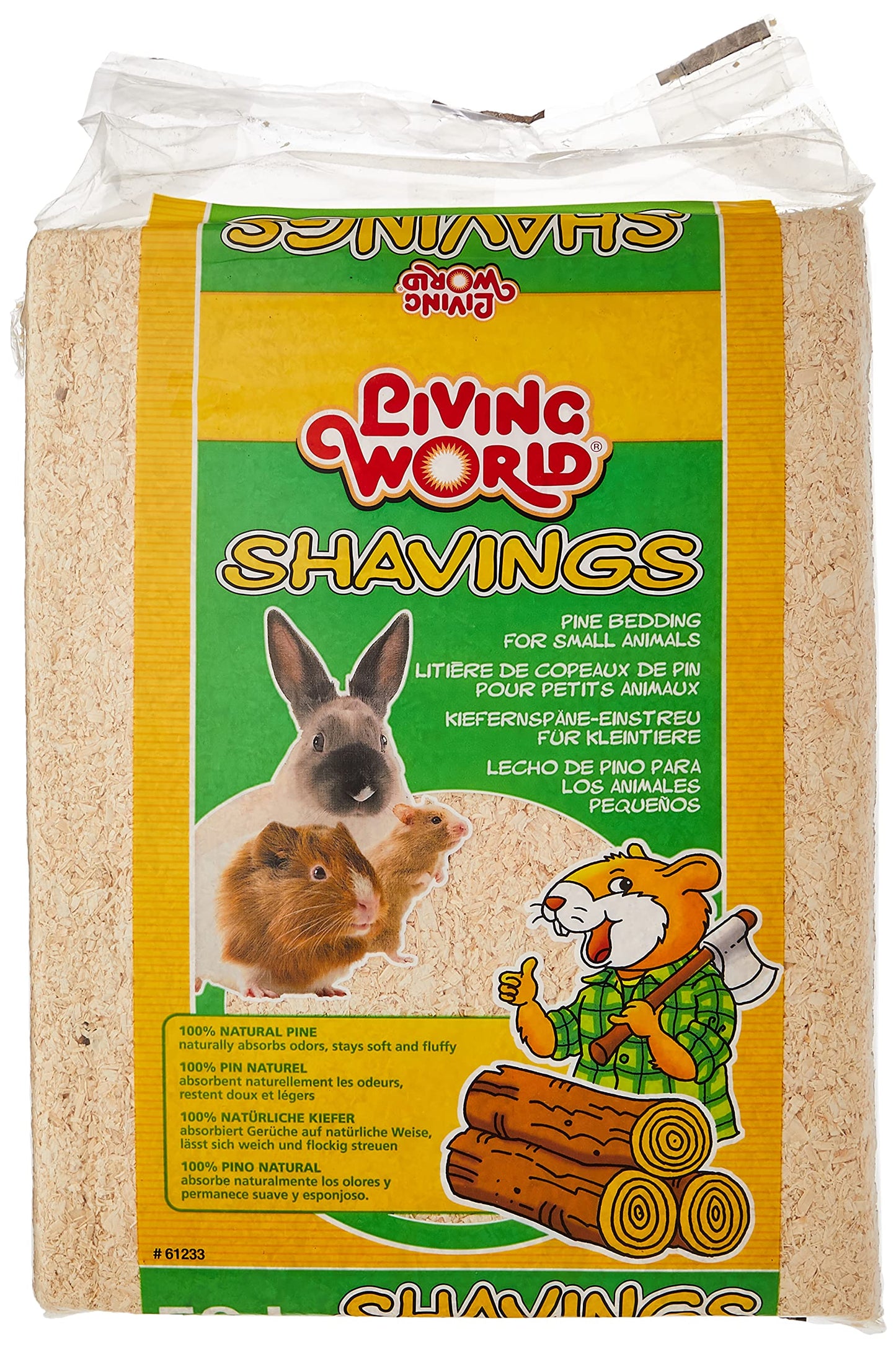 Living World Pine Wood Shavings 56L Rabbit Guinea Pig Hamster Bedding