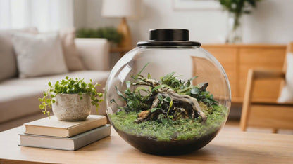 BioArt Drop 285 Black Nano Garden LED Plant Terrarium Dome