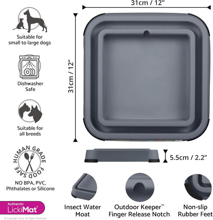 LickiMat Outdoor Keeper Dog Food Bowl Feeding Station Non Slip