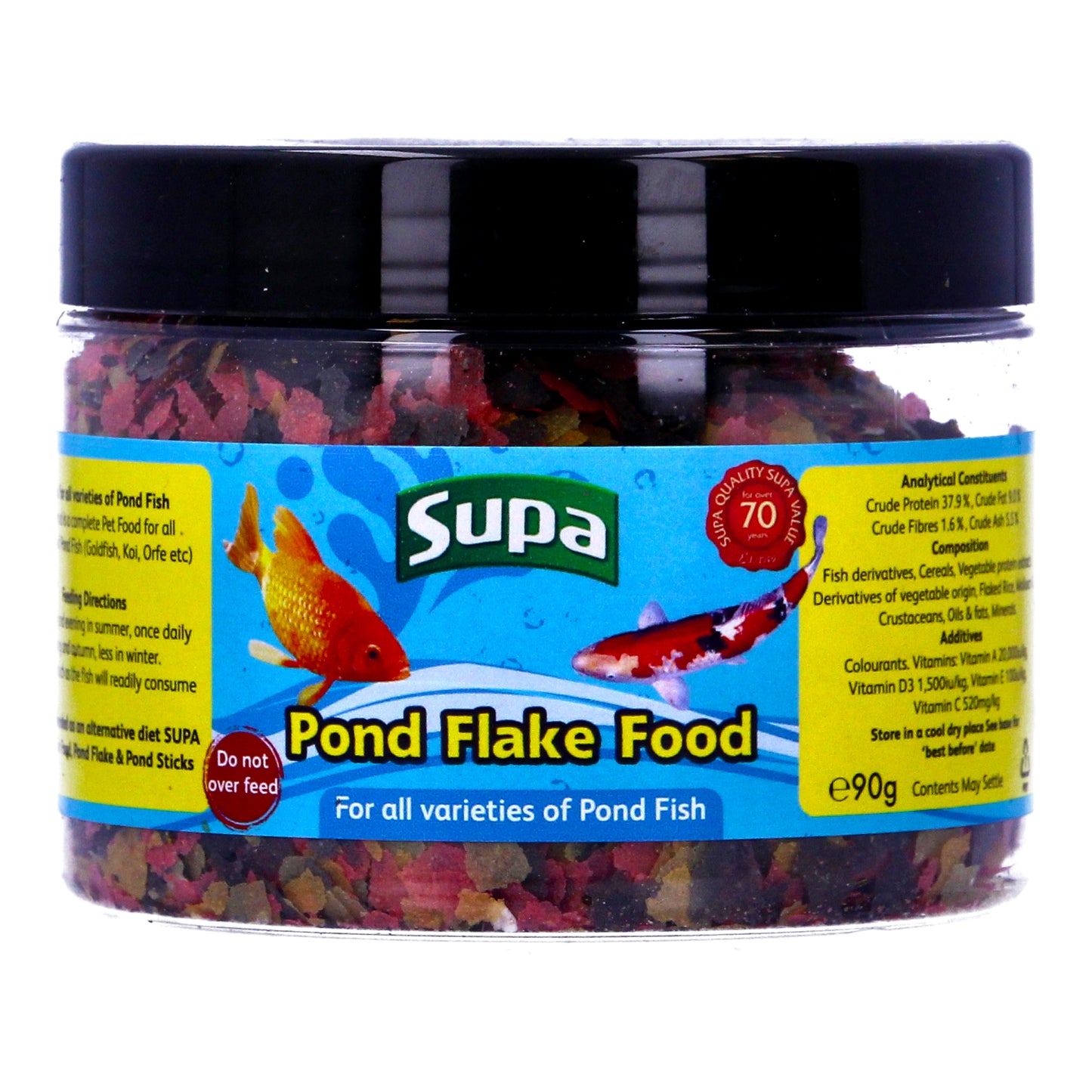 Supa 90g Premium Pond Flakes Koi Carp Goldfish Fish Food